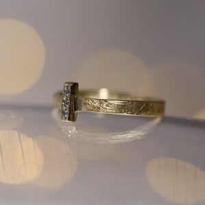 Ring met 3 x diamant - Afbeelding 2